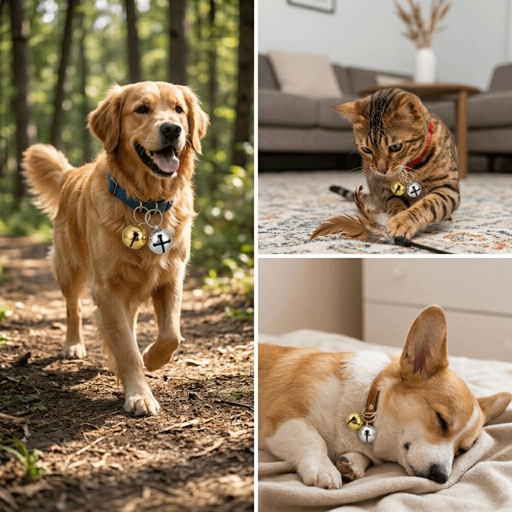 2pcs Glossy Finished Pet Wear Charm Color Stable Pet Decorative Charm  Daily Pet Ornament золотой