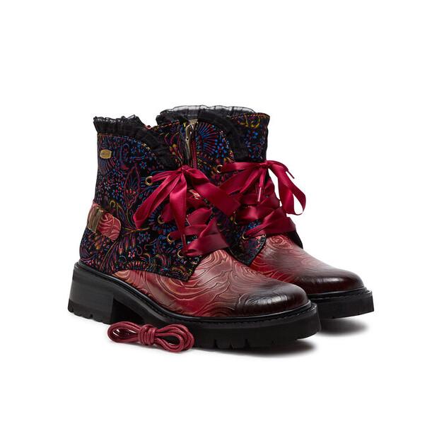 Laura Vita Kouleo 47 Burgundy Ankle Boots