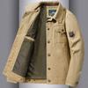 Spring and Autumn Lapel Jacket Men's Outdoor Pocket Cargo Top Men's Loose Large Size Casual Quick-Drying Men's Jacket