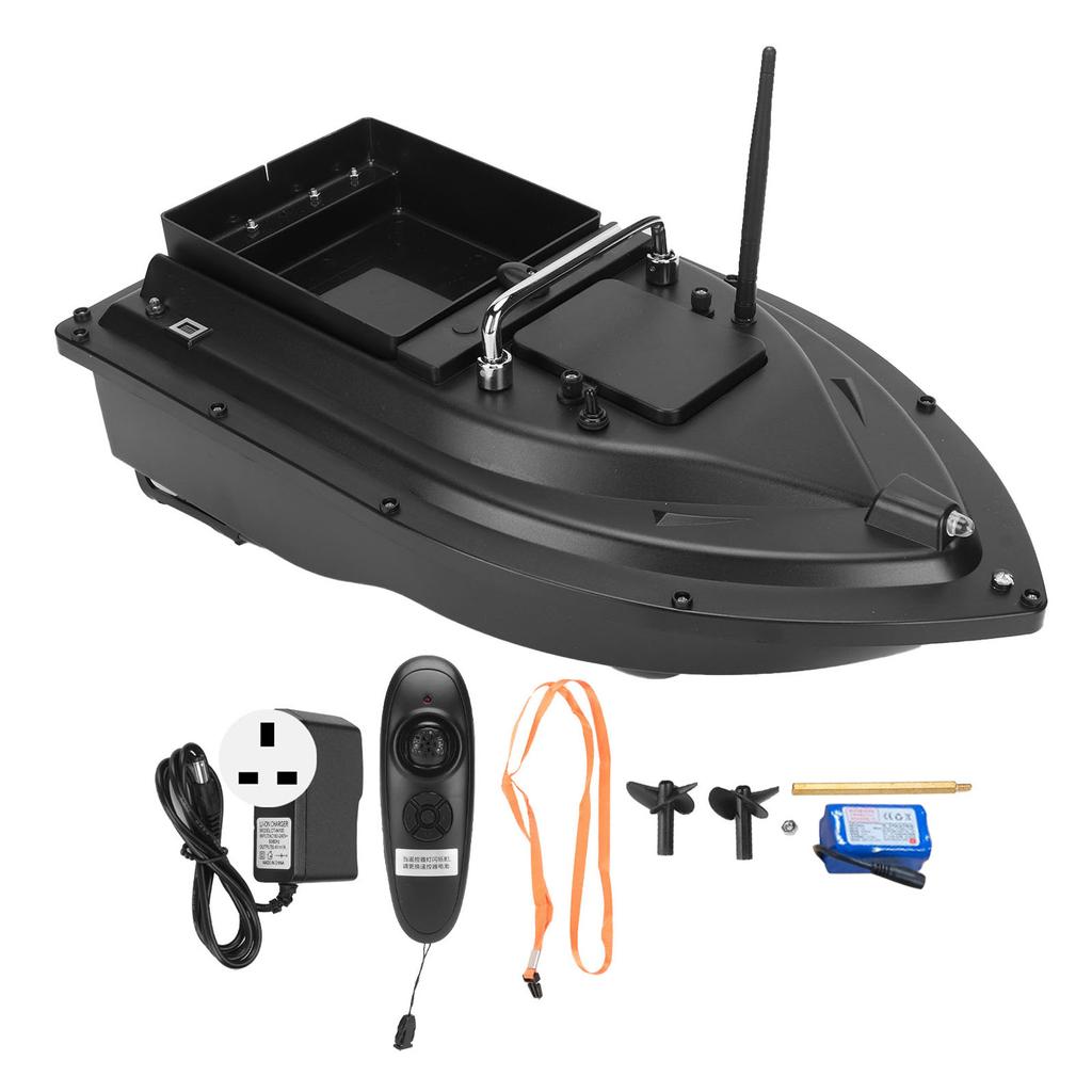 Smart RC Köderboot mit LED-Licht, Doppelmotor, ferngesteuertes Angelköderschiff-Set 100?240V