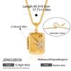 Stainless Steel Photo Box Necklace Light Luxury Niche Clavicle Chain Valentine's Day Titanium Steel Ring Jewelry
