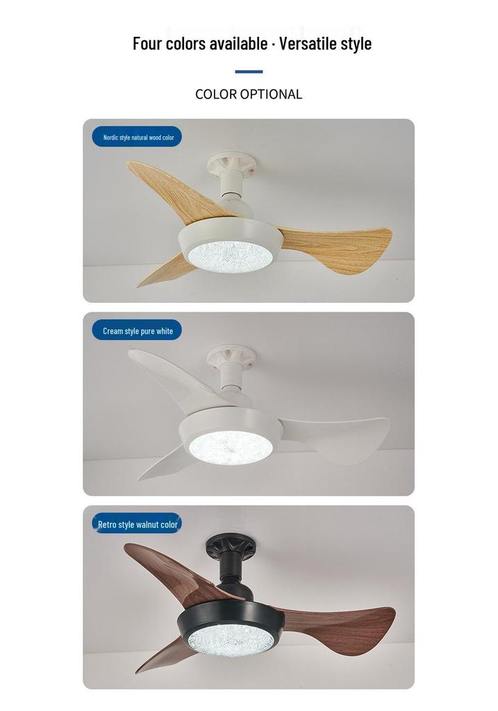 Leiser Frequenzumrichter Deckenventilator mit Licht - Hoher Luftstrom, E27 Schraubgewinde, CE-zertifiziert, Modell 2025 für Wohnzimmer