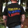 Venezuela Free ShirtVintage Grunge Venezuela Quiero Libre Graphic Tee Crew Neck Outdoors High Quality Cotton Shortsleev Tops