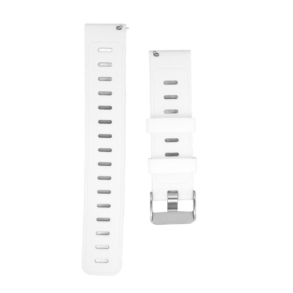 20mm Soft Silicone Watch Band Strap Wristband Replacement with Flat Head Air Holes for Amazfit GTS 3White