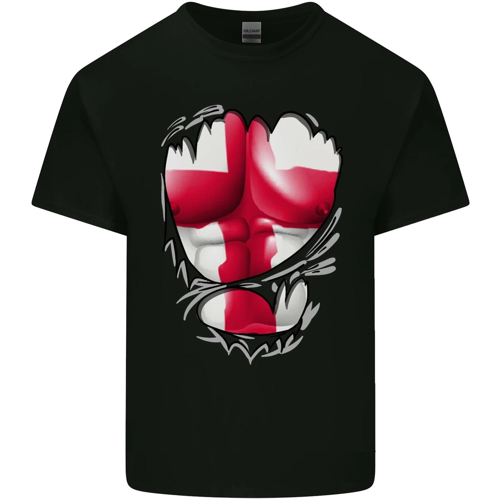 Gym St Georges Cross English Flag Muscles Kids T-Shirt Childrens 3XL