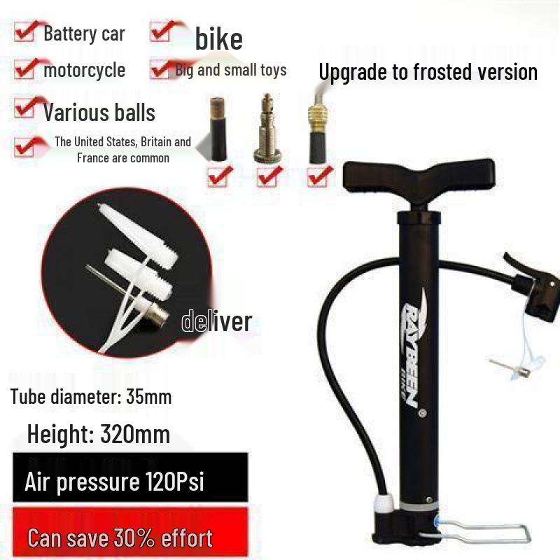 Portable Mini High Pressure Air Inflator for Bikes, Motorcycles, and Balls