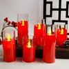 LED Red Candle Light: Creative Night Light, Large Smokeless Buddha Offering Simulation Prop
