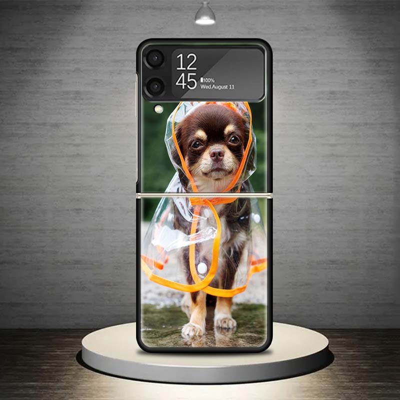 

Chihuahua Puppy Teacup Dogs Phone Case For Samsung Galaxy Z Flip 7 6 5 4 3 5G Shockproof Cover Z Flip7 Flip6 ZFlip5 Flip3 Flip4 Samsung Z Flip 5