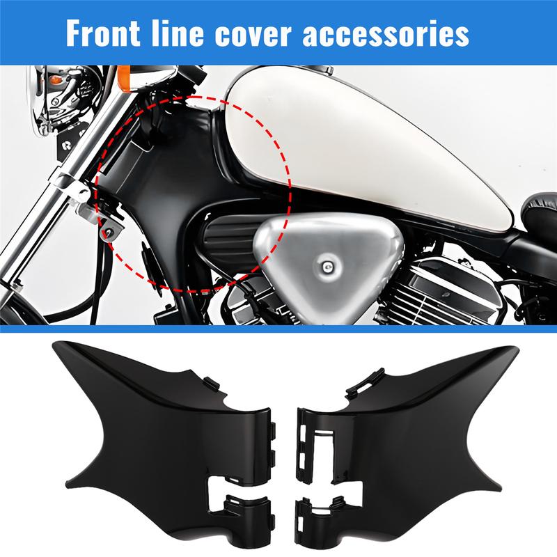 #869Q Motorcycle Neck Cover Side Frame Guard Fairing Guard Protector for Honda Shadow VT600 VT VLX 600 STEED 400 (black)