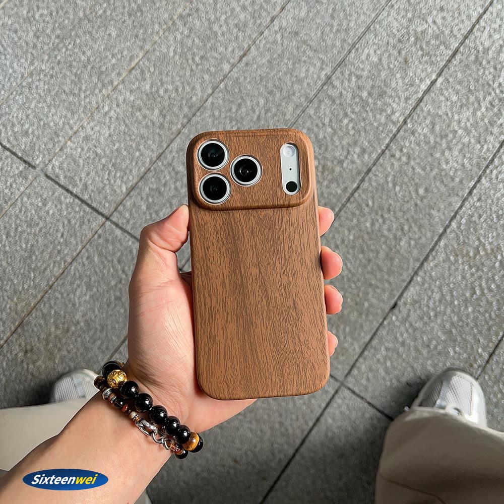 Microfiber Wood Grain Soft Case for iPhone 17 Pro Max - Ultra-thin, Precisely Cut for Models 16/15p and Apple 14.