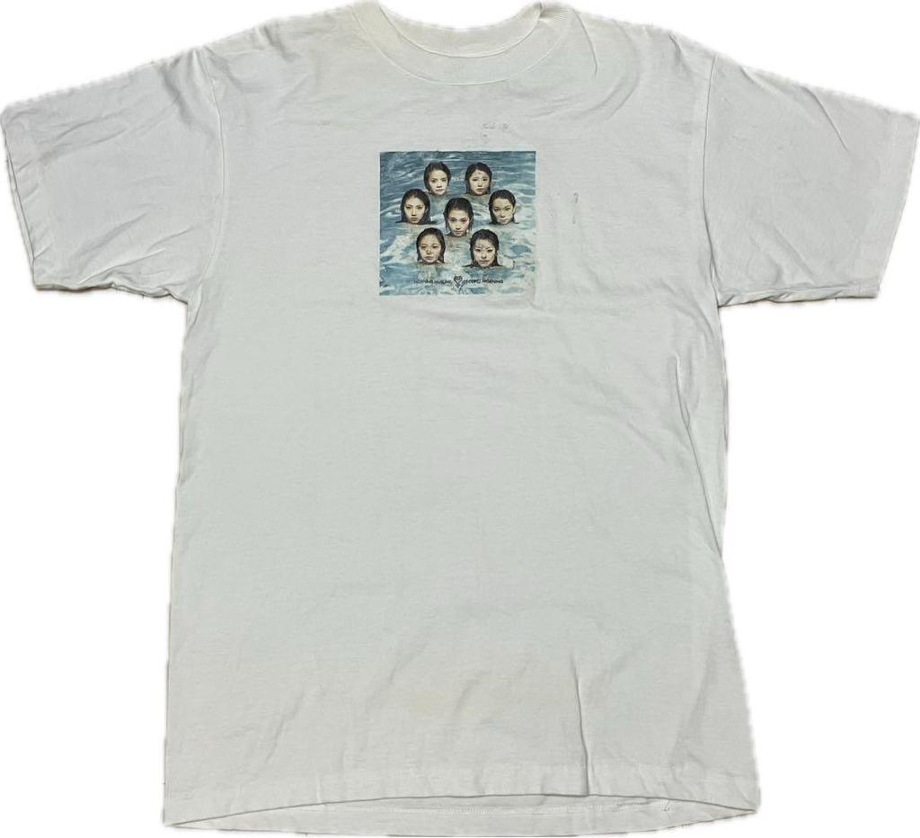 [USED] Morning Musume. First Generation T-shirt White Tsunku Asayan Ninety-Nine Rare