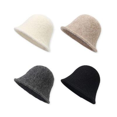 Winter Warm Wool Knit Bucket Hat Fashion Hat
