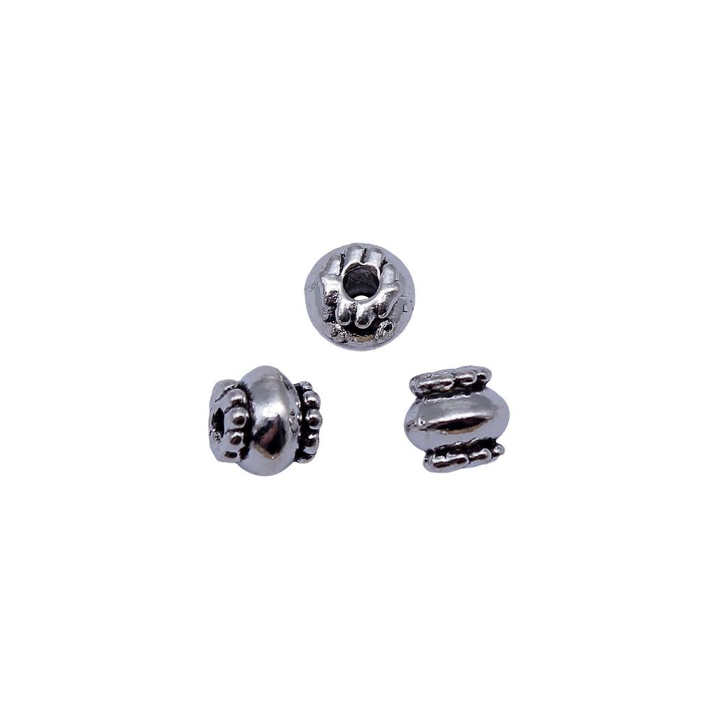 Floral Edge Spacer Beads Ornate Metal Small Hole Charms For Bohemian Beading Supplies