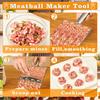 4-in-1 Meatball Maker Tool, Stainless Steel Meat Baller Maker, Kitchen Meatball Scoop Ball Maker Kit for Quick Making Meatballs