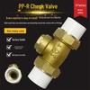 4/6 Inch PPR Hot Melt Brass Check Valve, Anti-Backflow, Horizontal Non-Return, 20/25 Double Union One-Way Water Valve