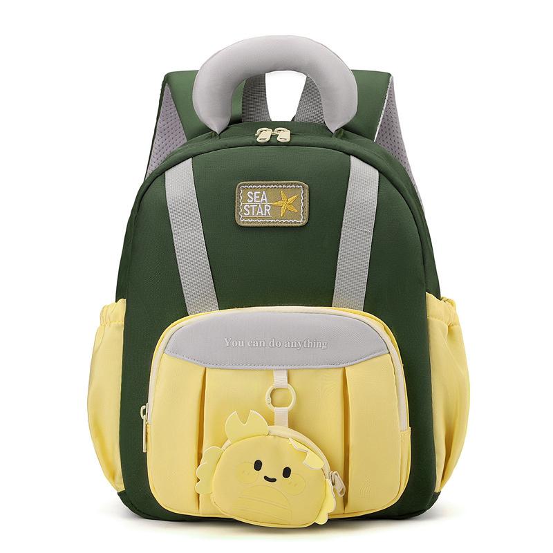 Schoolbag Kindergarten School Bag Boys and Girls New Lightweight Versatile Color Matching Backpack Medium and Large Class Baby Backpack