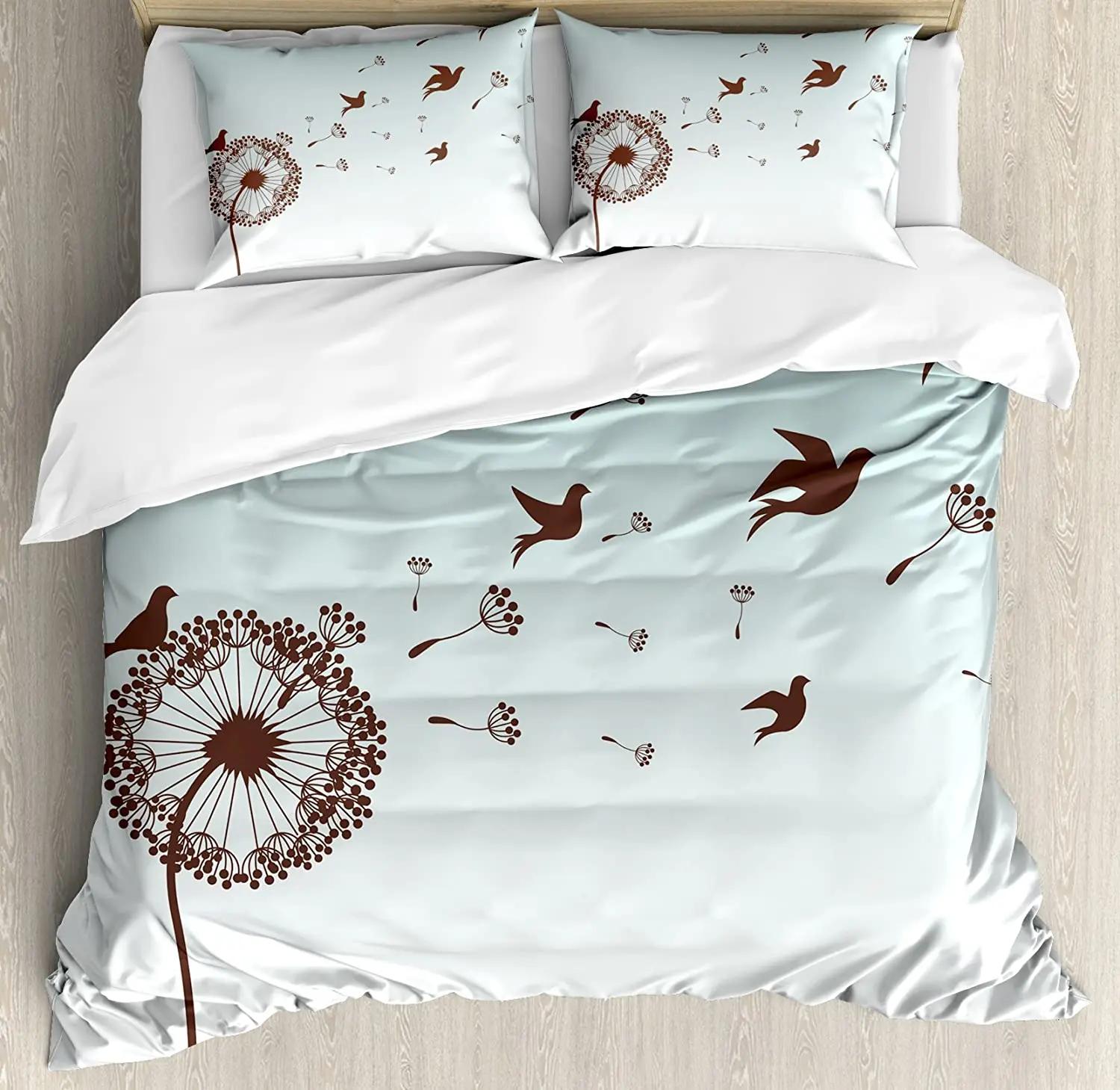 

Одуванчики Цветы Черный Пододеяльник Постельное белье Комплект Для Двуспальной Кровати Домашний Текстиль Одеяло Чехол Наволочки Спальня Постельное Белье Без Простыни EU single(135x200cm)