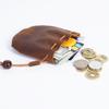 Vintage Genuine Leather Small Coin Purse - Mini Handheld Wallet in First Layer Cowhide