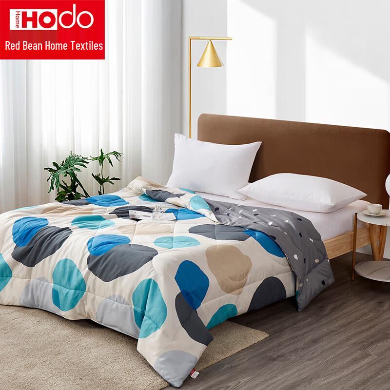 

Hodo Time Imprint Color-Block Soft Quilt