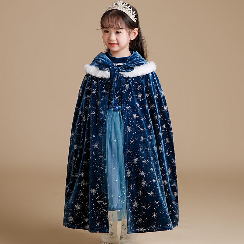 

Elsa Princess Girls Fleece-Lined Winter Cape S (100-110 cm)
