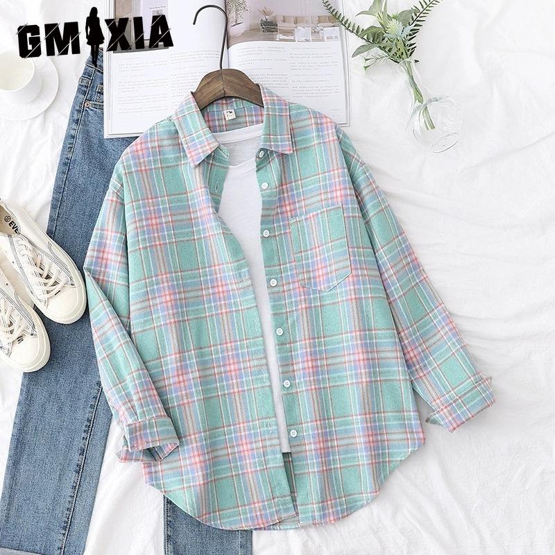 GMXIA Women's Fashion Casual Long Sleeve POLO Neck Blouses & Shirts