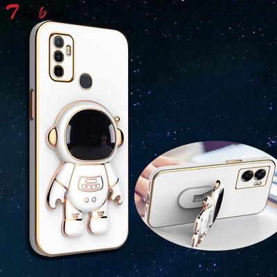 Custodia per supporto per telefono con staffa astronauta per OPPO A32 A53 A33 A5 A9 A8 2020 A72 A54 A55 A73 A83 Coque Cover posteriore morbida