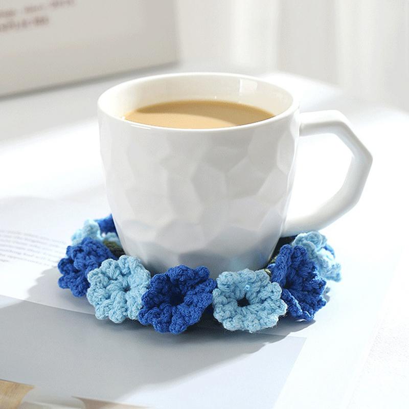 Crochet Coaster Lily Of The Valley Flower Coaster Crochet Flower Placemat Bouquet Cup Pad Coffee Mug Cup Mat Mother'S Day Gift