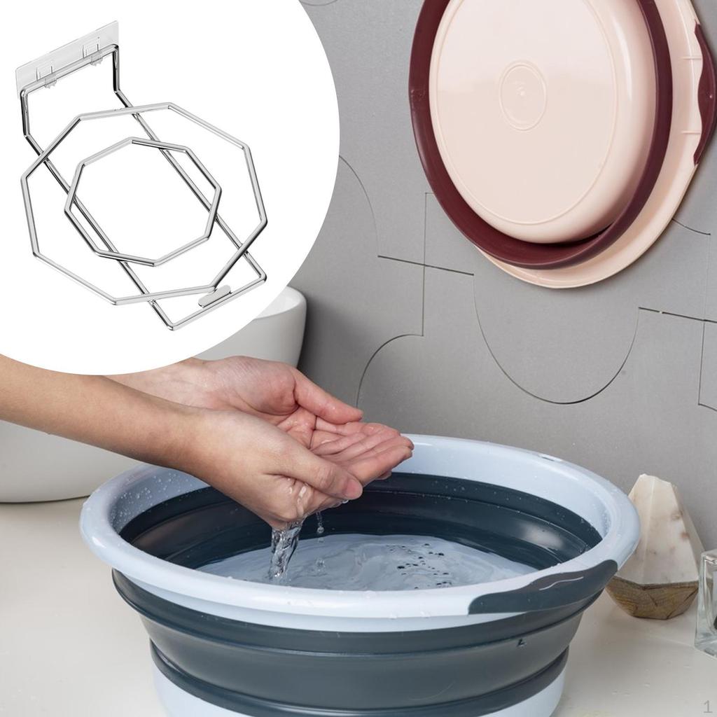 Washbasin Rack ,Basin Storage Stand, Steel, Basin Hook Organizer, Household ,Washbasin Holder under