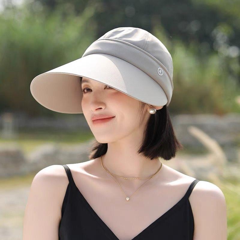 New Big Eaves Face Covering Sunscreen Hat Women's Summer Outdoor Cycling Sun Hat Foldable Ice Silk Breathable Bucket Hat