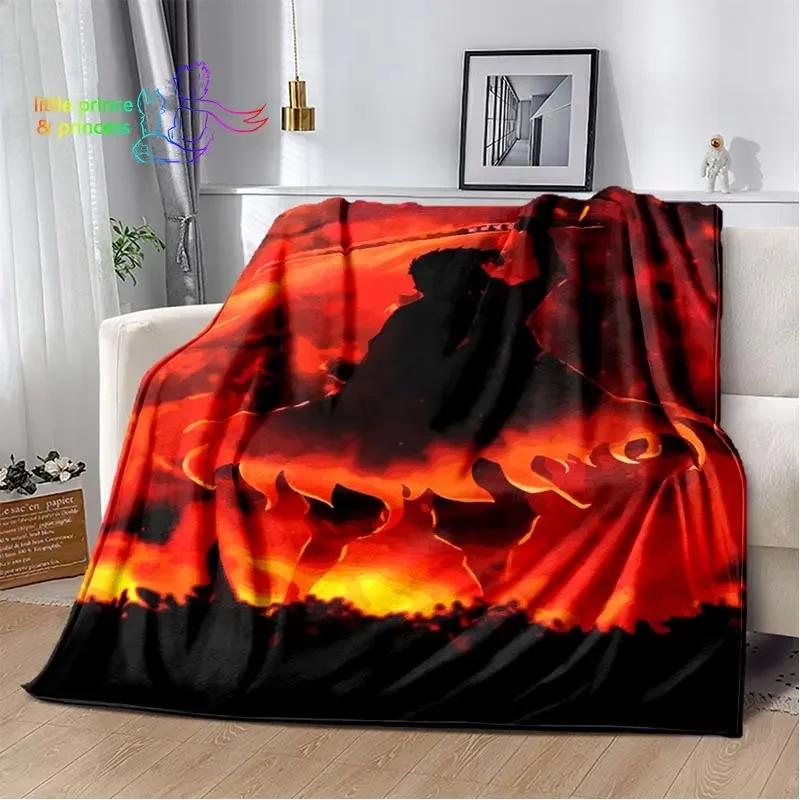 Rengoku Kyoujurou Demon Slayer Character Anime Blanket Lightweight Comfortable Soft Breathable Ultra Warm Blanket Bedding Travel