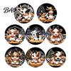 Furniture Protection Coaster 8PCS Coasters, Colorful Wood with Non-Slip Heat Insulation Multi-color Pack Waterproof Drink Holder, for Home Office