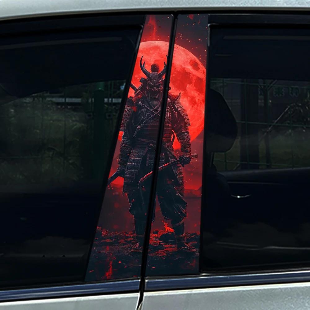 1pc/2pcs JDM Ninja Car Stickers Car B-pillar Vinyl Decals Waterproof Auto Center Pillar Sticker Cover Scratches Vehicle Decor