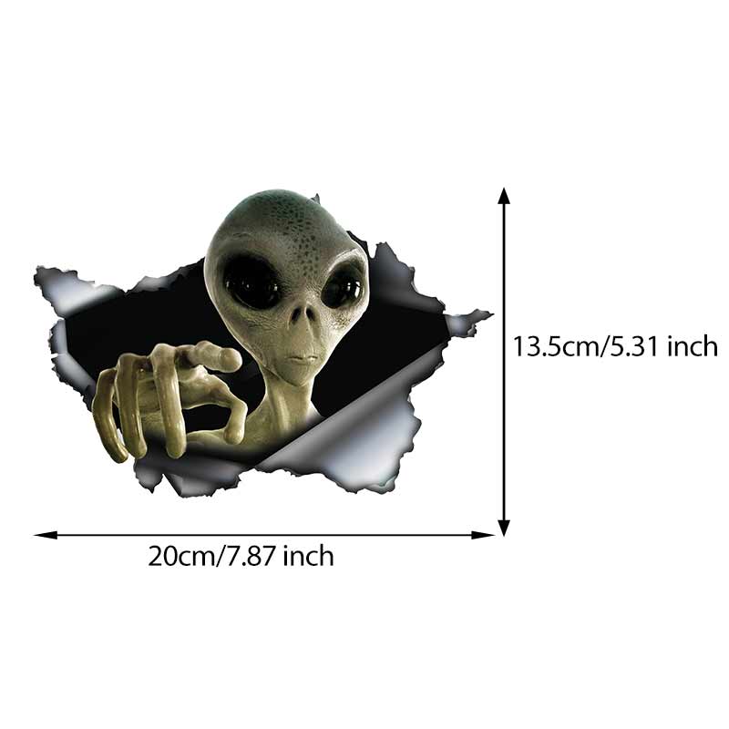 

Alien Car Sticker Vinyl Decal Waterproof Rear Window Motorcycle Camper Bumper Truck Laptop Decoration TM160 20x13.5cm