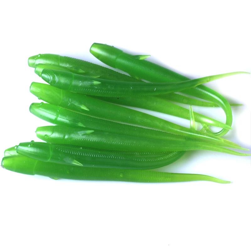 HENGJIA 0.11oz/4.13'' Loach Bait Naluci moi Păstrăv Știucă Naluci 10 bucăți/pungă Strălucire în întuneric