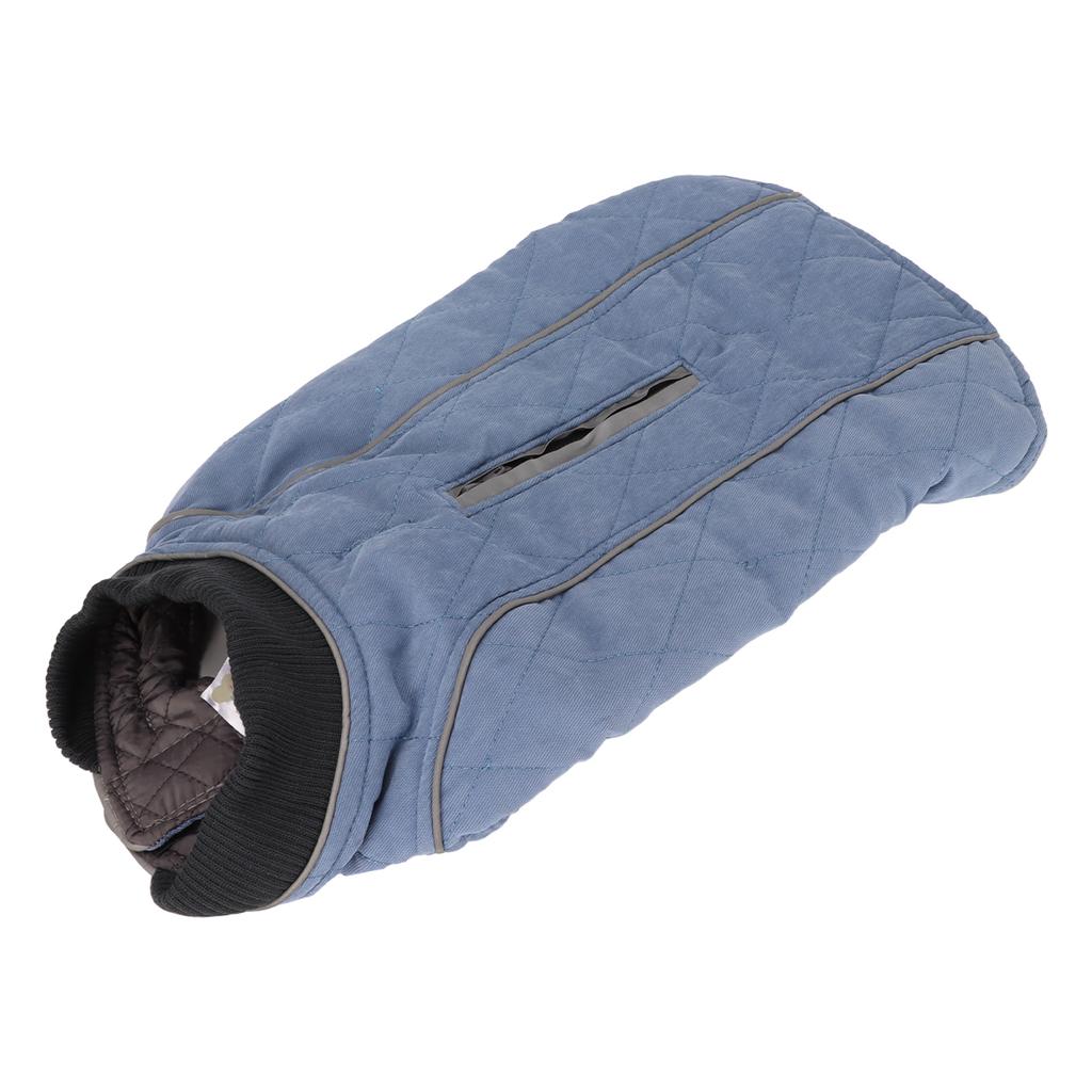 Dog Winter Vest Retro Thickening Warm Reflective Dog Cold Weather Jacket for Autumn Winter