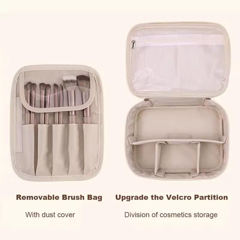 New Women's PU Leather Cosmetic Bag Portable Storage Bag Large Capacity Luxury Makeup Bag Travel Organizer Toiletry Bags