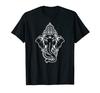 Ganesha Ganesha White Line Drawing Ganesha God T-Shirt