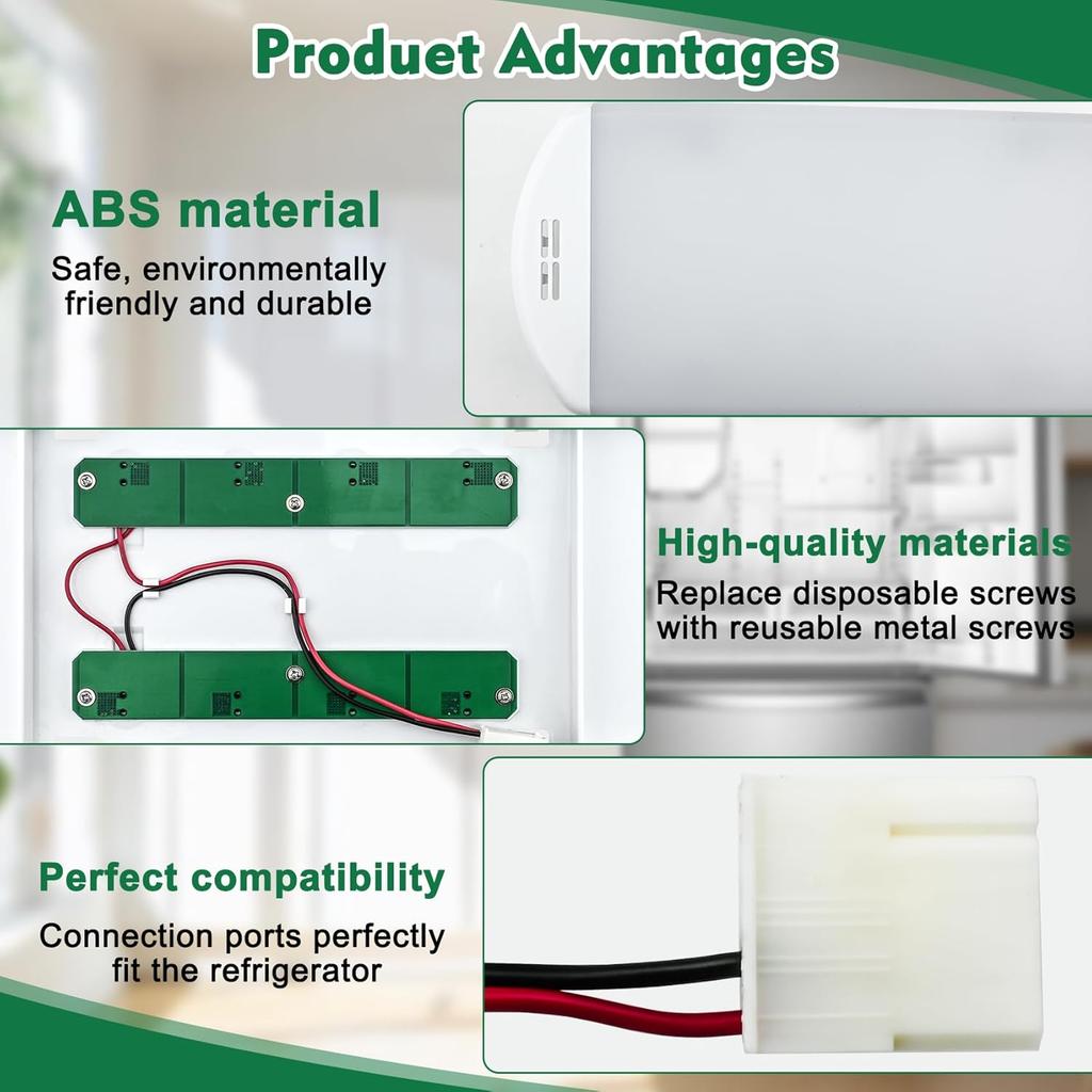 W11527432 W11387579 Refrigerator Light Assy Module Compatible with whirlpool maytag amana etc Refrigerator, Replacement Refrigerator LED Light Module