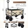 Large Foldable Camping Wagon with 10-inch Tank Wheels