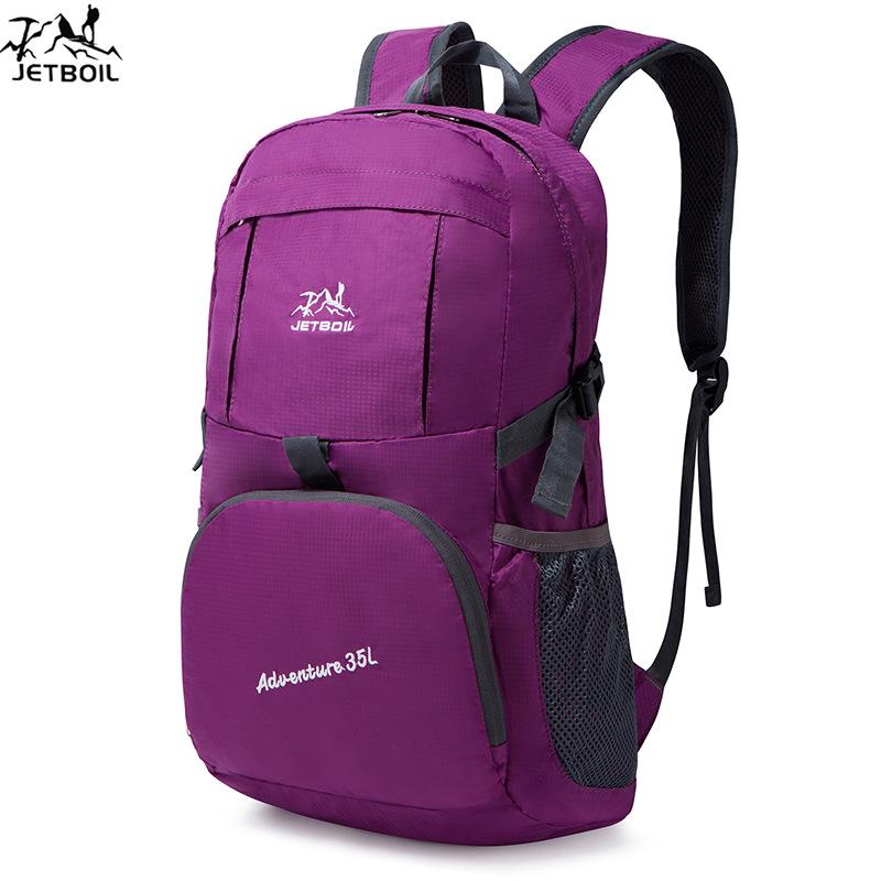 

Складной нейлоновый дорожный рюкзак - Легкий, портативный рюкзак для активного отдыха и альпинизма; Идеально для рекламных подарков 20-35L фиолетовый
