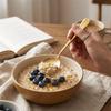 5Pcs Rustless Steel Dinner Spoon Smooth Polished Dessert Spoon Heavy Duty Serving Spoon  For Cereal