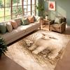 Cute Twin Lambs Area Rug 3D Farm Animal Print Soft NonSlip Floor Mat for Living Room Bedroom Kids Room Nursery Cottage Decor