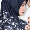 Breathable Printed Arab Lady Headscarf Adjustable Hijab Head Wrap  Women