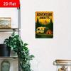 Vintage Camper Tent Forest Tin Sign 8x12in Nostalgic Wall Decor Trailer Outdoor Adventure Gift