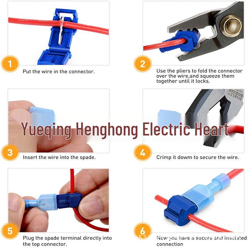 120 Stück T-Typ Zerstörungsfreies Drahtverbinder-Set mit Schnellklemmen