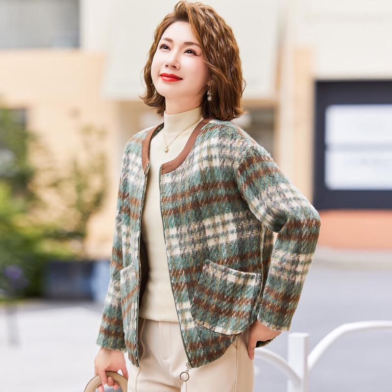 Women s Long-Sleeve Round Neck Cardigan Jacket 4XL