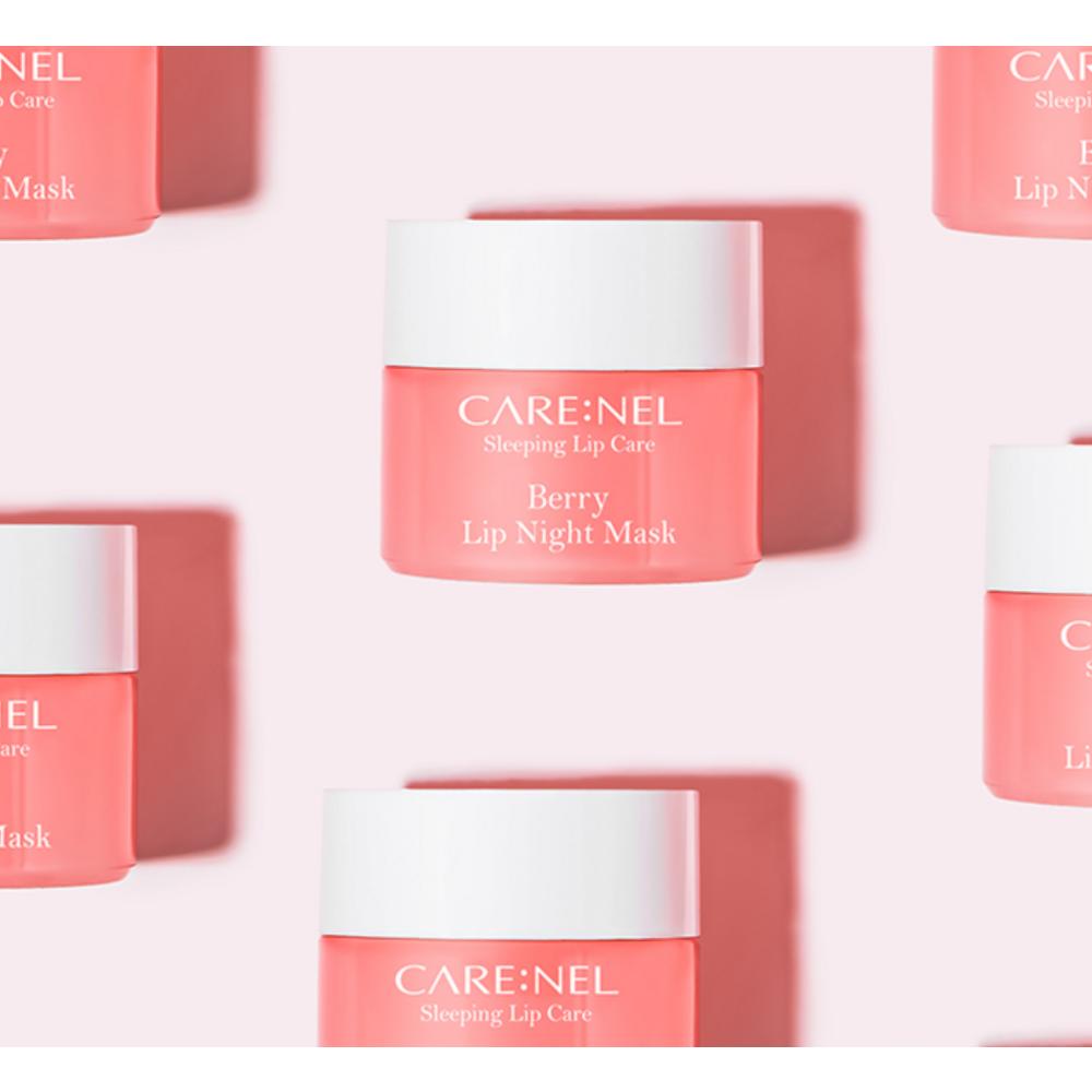 Care:nel Berry Lip Night Mask Lip Balm, 1 Pack, 3 Pieces