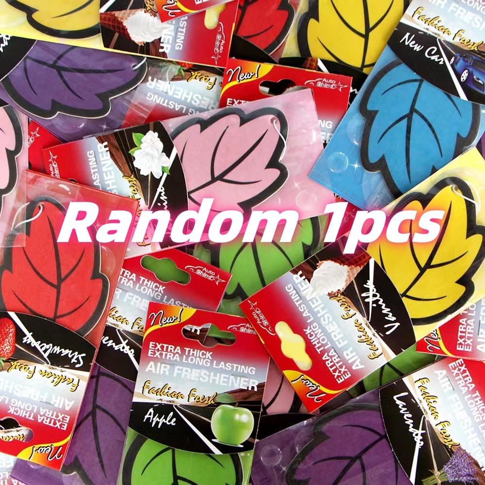 1/6PCS Car Air Freshener Natural Scented Tea Paper Auto Hanging Vanilla Perfume Fragrance Leaf Shape Car Accessories Interior