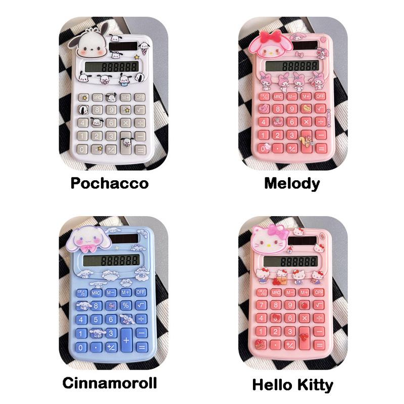 Sanrio Mini Kalkulator Elektroniczny Hello Kitty Cinnamoroll Kawaii 8-cyfrowy Kalkulator Przenośny Kreskówkowy Artykuły Biurowe Szkolne Prezent