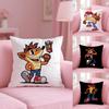C-Crash B-Bandicoot Cushion Cover Plush Fabric Soft Double-Sided Printed Invisible Zipper Sofa Pillow Case Home Decor